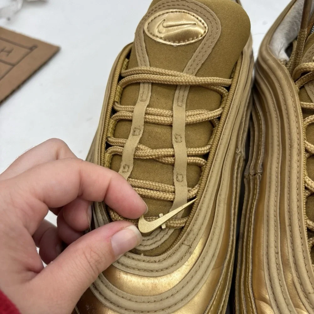 Nike Air Max 97 OG QS Metallic Gold 2017 Womens 10 Lace Up y2k 884421700